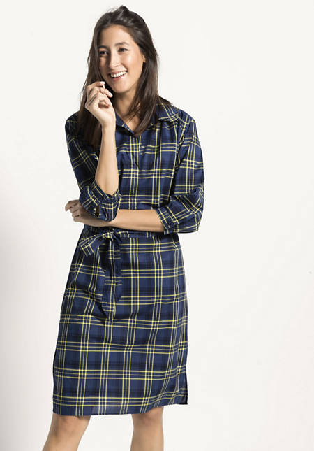 Checked dress made of pure organic cotton