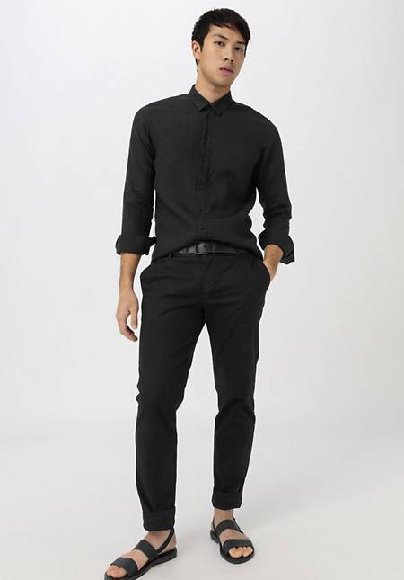 Chino Modern Fit aus Bio-Baumwolle mit Hanf