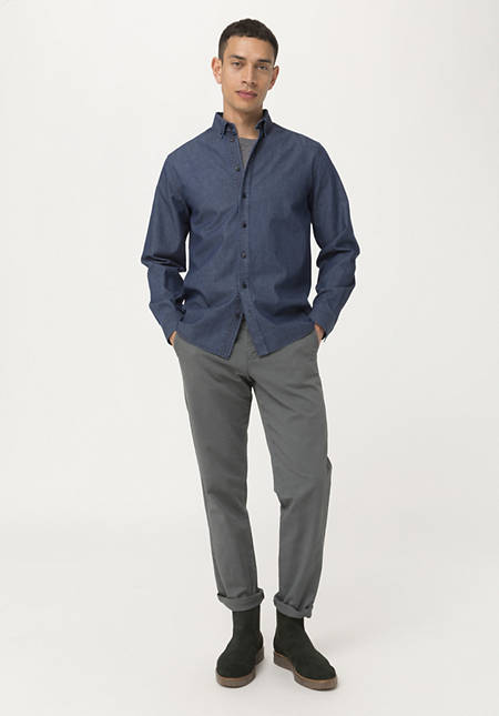 Comfort fit denim shirt made from pure organic cotton