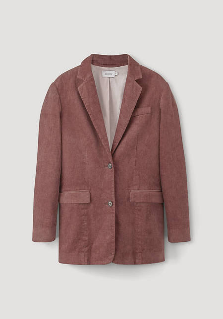 Cord blazer made of hemp with organic cotton