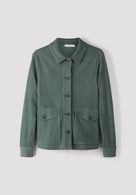 Cord overshirt made from pure organic cotton