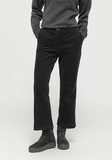 Corduroy trousers Cropped Flared made of pure organic cotton