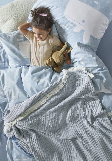Cotton throw Tide made from pure organic cotton