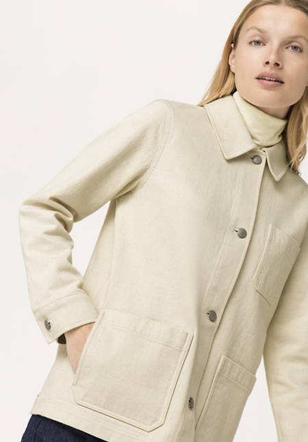 Denim jacket made from organic denim with hemp