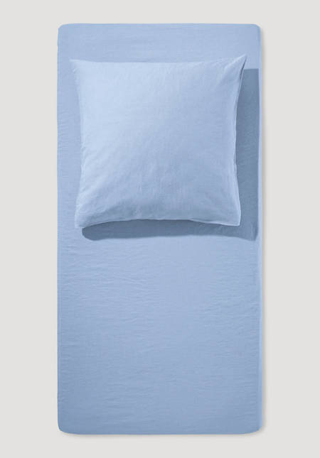 Fitted sheet made of organic linen with organic cotton