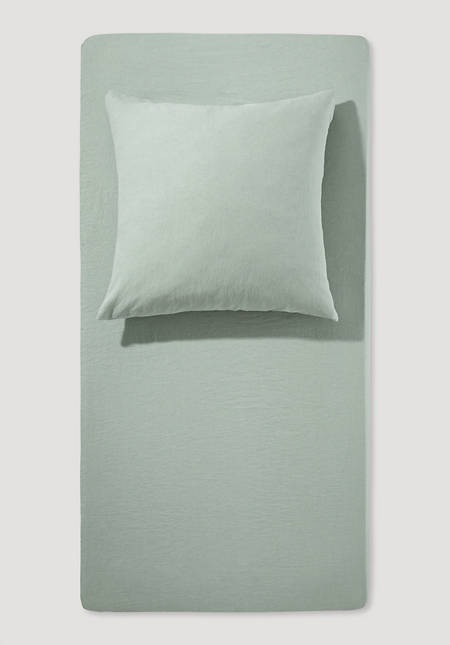Fitted sheet made of organic linen with organic cotton