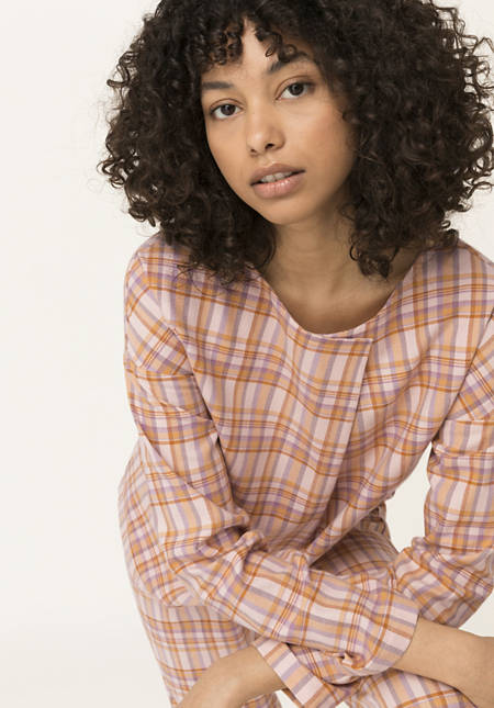 Flannel sleep shirt made from pure organic cotton