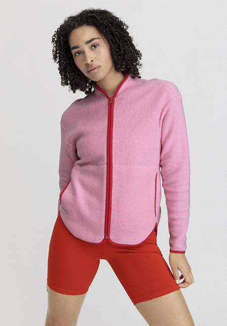 Fleece Jacke Relaxed ACTIVE LIGHT aus reiner Bio-Baumwolle
