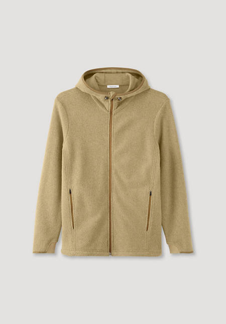 Fleece-Kapuzenjacke aus reiner Bio-Baumwolle
