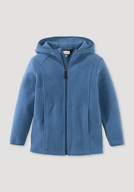 Fleece jacket made of pure organic cotton