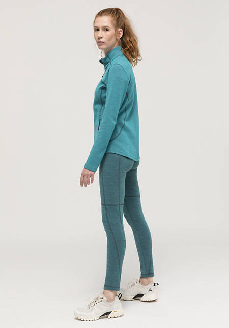 Functional leggings made of organic merino wool with organic cotton