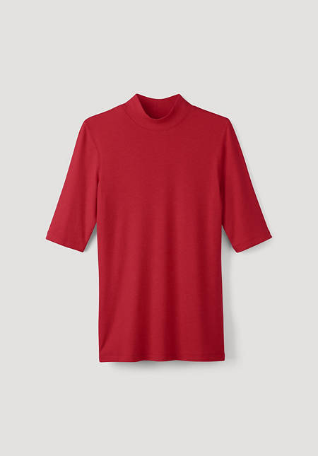 Halbarm-Shirt aus Tencel™ Modal mit Schurwolle