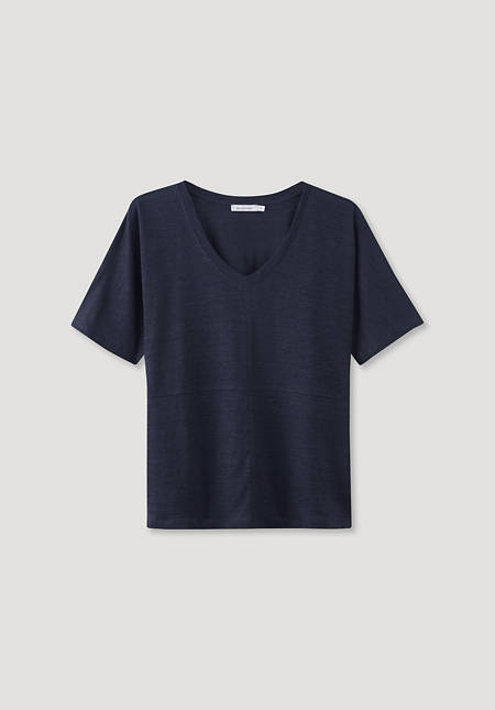 Half-sleeved shirt made from pure hemp