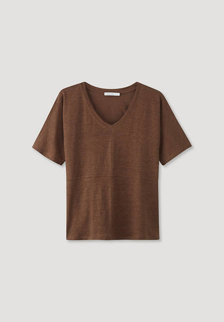 Half-sleeved shirt made from pure hemp