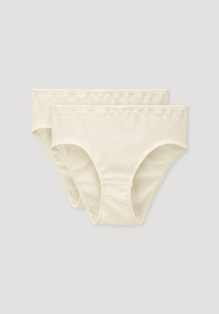 Hip briefs PureNATURE in a set of 2 made from pure organic cotton