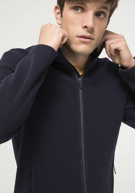 Jacke Mesh-Fleece aus Bio-Merinowolle mit Bio-Baumwolle