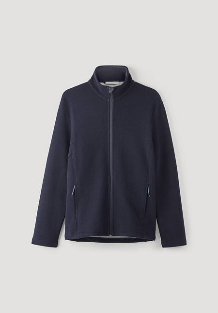 Jacke Mesh-Fleece aus Bio-Merinowolle mit Bio-Baumwolle