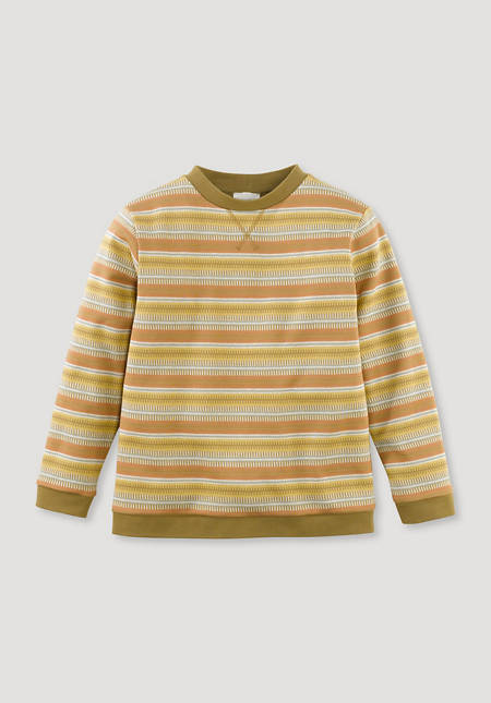 Jacquard-Sweatshirt aus reiner Bio-Baumwolle