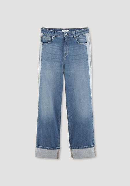 Jeans Patchwork High Waist Wide Leg Relaxed aus Bio-Denim