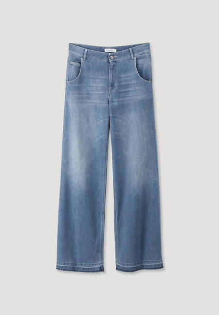 Jeans Wide Leg aus Bio-Denim mit Hanf