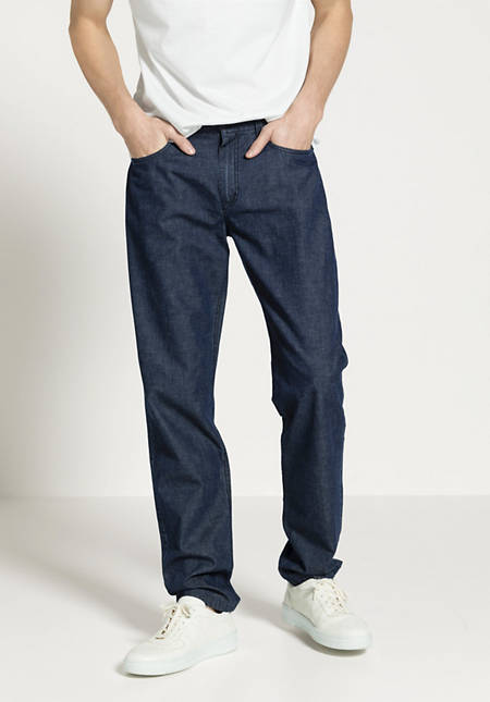 Jeans made from organic denim with linen
