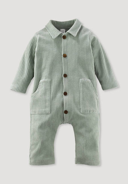 Jersey cord overall made of pure organic cotton