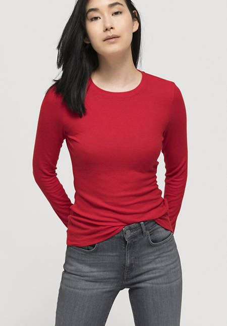 Jersey shirt made of TENCEL ™ Modal with virgin wool