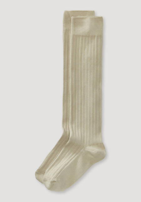 Knee socks made of organic new wool with organic cotton