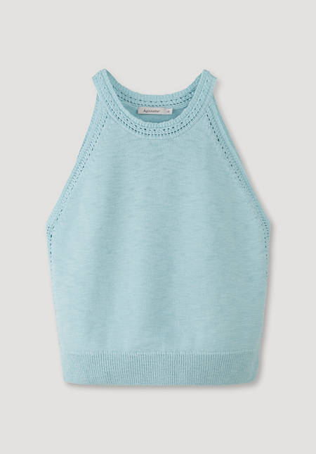 Knit top made from organic cotton with kapok