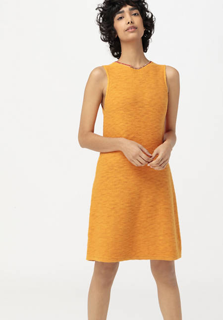 Knitted dress made from organic cotton with kapok