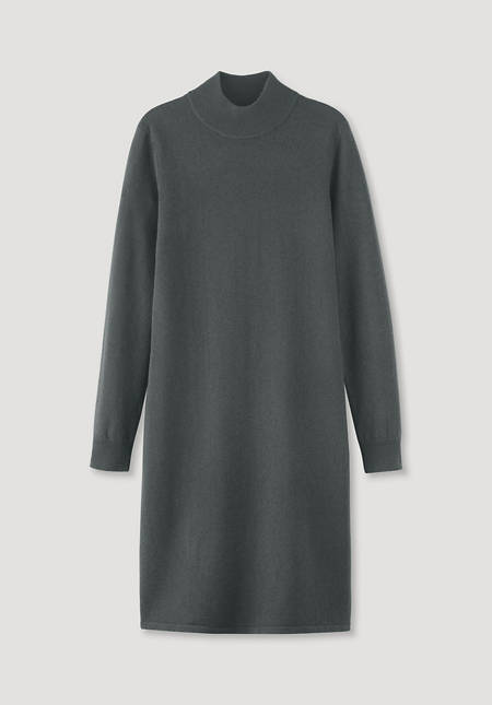 Knitted dress made from organic merino wool with cashmere
