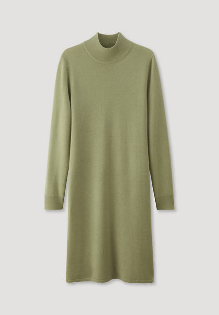 Knitted dress made from organic merino wool with cashmere