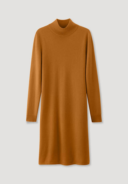 Knitted dress made from organic merino wool with cashmere