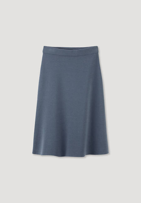 Knitted skirt made of organic cotton and organic new wool