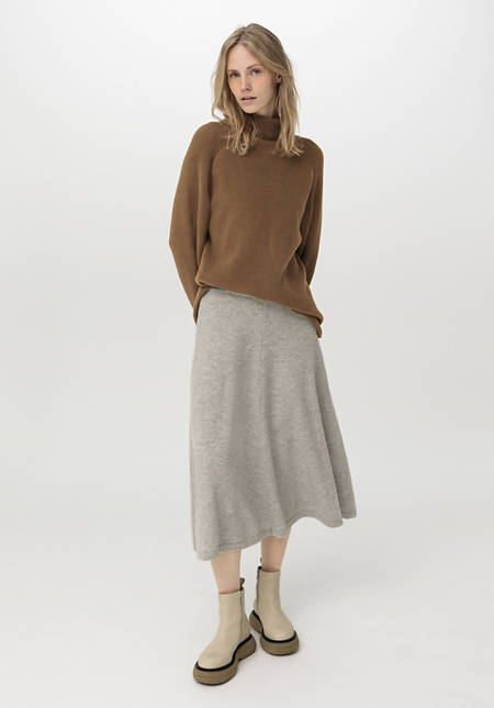 Knitted skirt made of pure lambswool