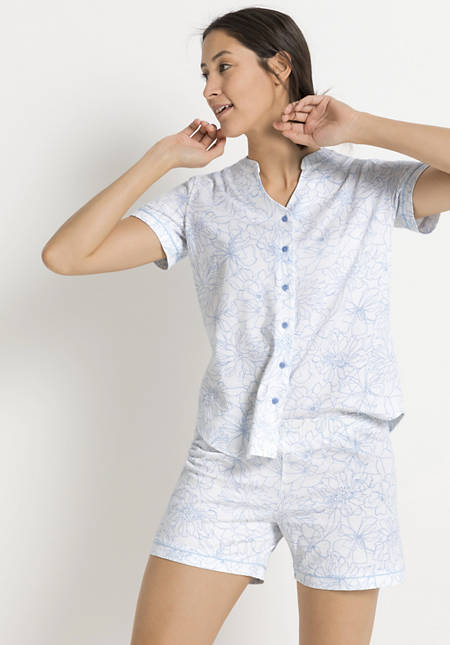 Kurzer Pyjama aus reiner Bio-Baumwolle