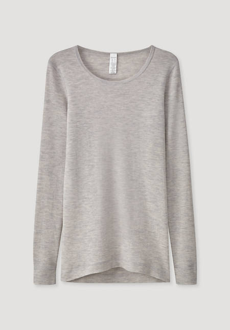 Langarm-Shirt PureMIX aus Bio-Merinowolle mit Seide