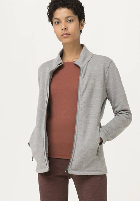 Leichte Wollfleece-Jacke aus reiner Bio-Merinowolle