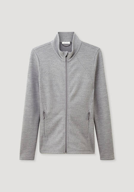Leichte Wollfleece-Jacke aus reiner Bio-Merinowolle