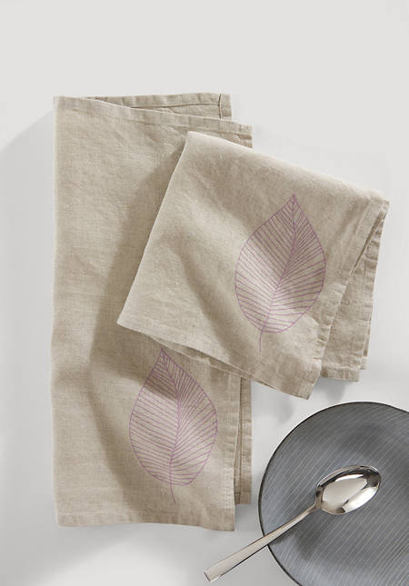 Levono serviette in a set of 2 made of pure linen