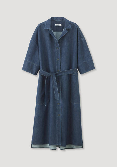 Lightdenim-Kleid mit ungefärbtem Kapok