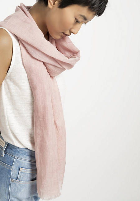 Limited by nature woven scarf with linen