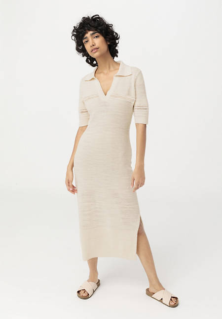Linen knit dress with organic cotton
