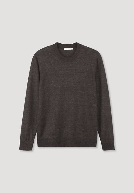 Linen sweater with merino wool
