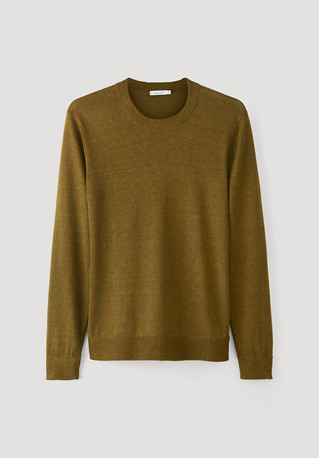 Linen sweater with merino wool