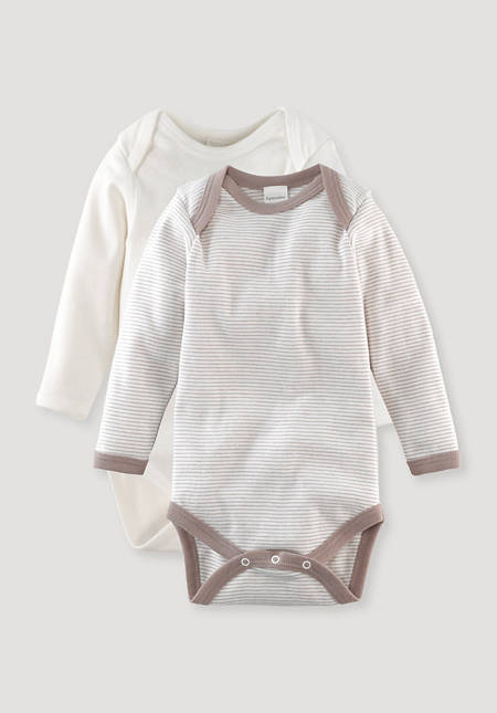 Long-sleeved body set of 2 made of pure organic cotton