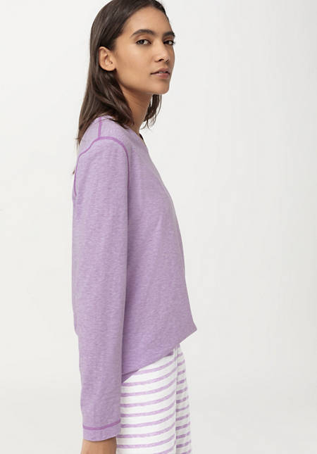 Long-sleeved sleep shirt made from pure organic cotton