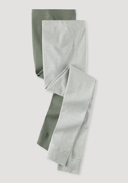 Long underpants in a set of 2 made of pure organic cotton