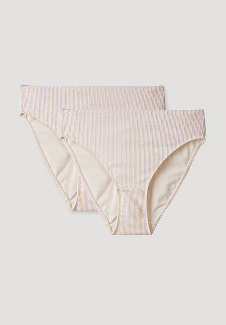 Midi briefs high waist in a set of 2 made from pure organic cotton