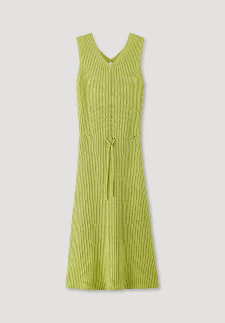 Midi slim knitted dress made of pure organic cotton